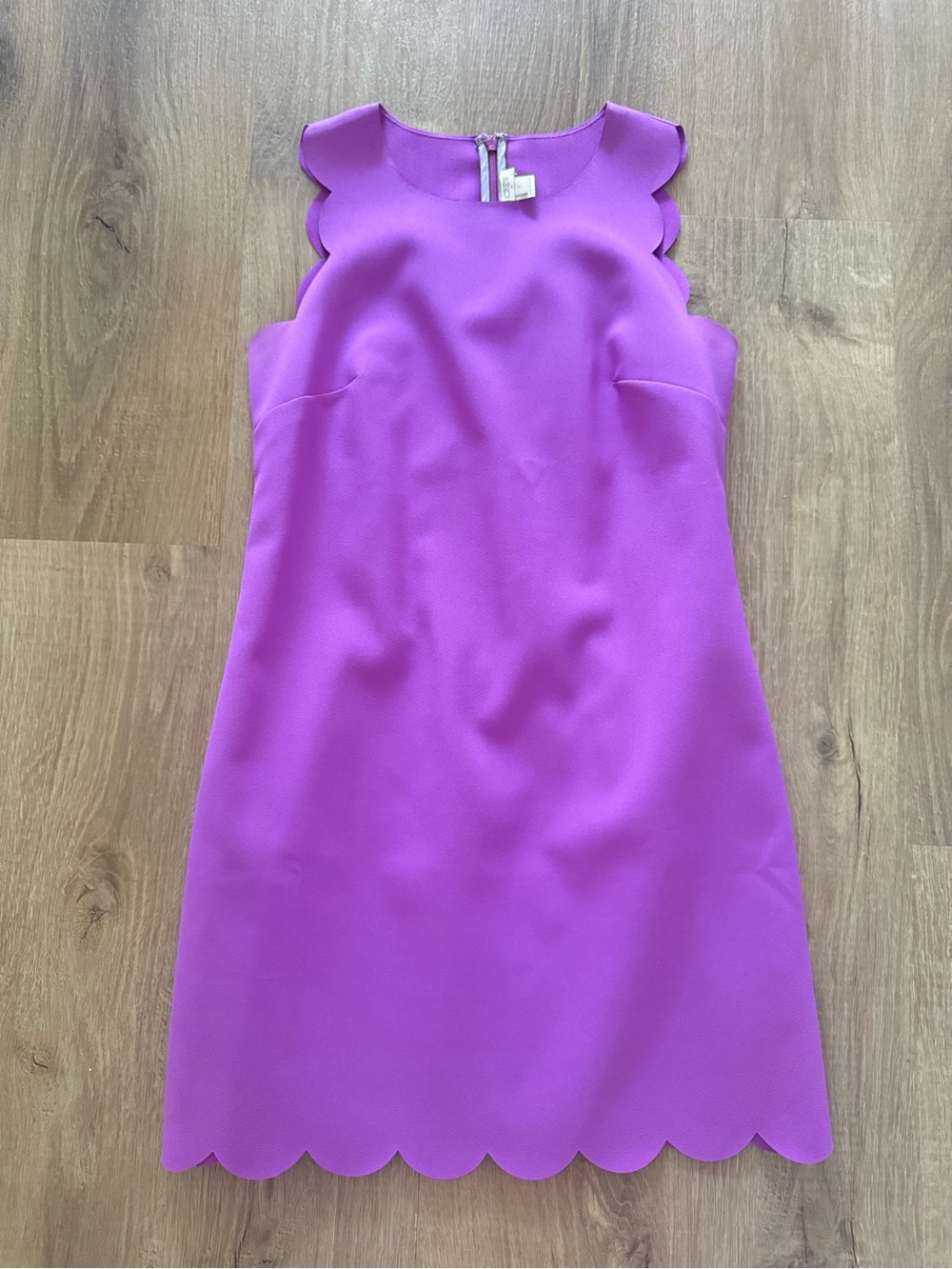 J. Crew Purple Scallop Shift Dress